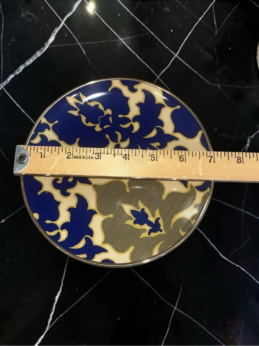 NIB Set of 8 Tracy Reese Neiman Marcus Dessert Salad Plates 18K Gold Rim 7 1/4”